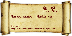 Marschauser Nadinka névjegykártya